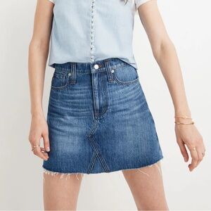 Madewell Denim A-Line Mini Skirt